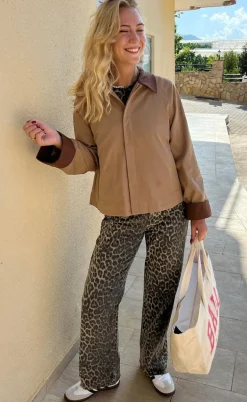 Say INA Copenhagen Trenchcoat / Jakke - Caroline Contrast - Camel / Brown