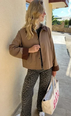 Say INA Copenhagen Trenchcoat / Jakke - Caroline Contrast - Camel / Brown