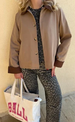 Say INA Copenhagen Trenchcoat / Jakke - Caroline Contrast - Camel / Brown