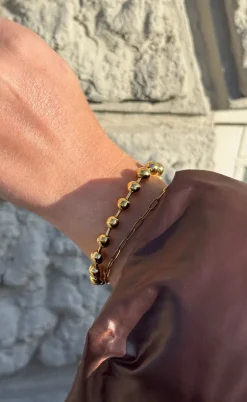 Smykkeli Copenhagen Armbånd - Chunky Bobble - Gold Colour