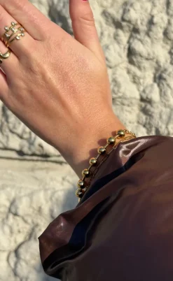 Smykkeli Copenhagen Armbånd - Chunky Bobble - Gold Colour