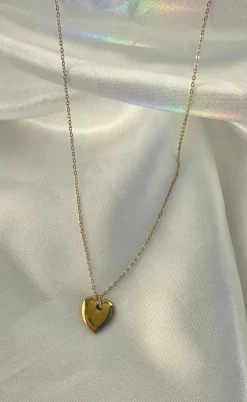 Smykkeli Copenhagen Halskæde - Houston Heart - Gold Colour