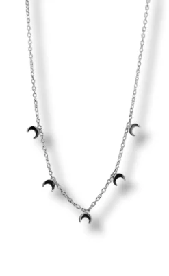 Smykkeli Copenhagen Halskæde - Oslo Moon - Silver Colour