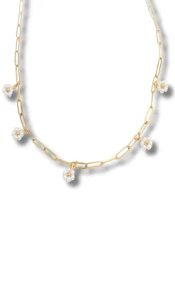 Smykkeli Copenhagen Halskæde - Small Flower - Gold Colour