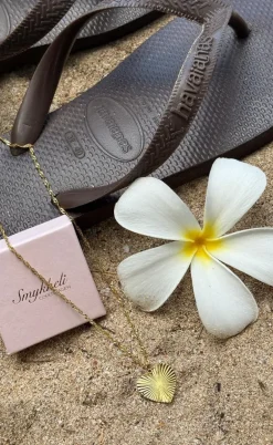 Smykkeli Copenhagen Halskæde - Textured Heart - Golden