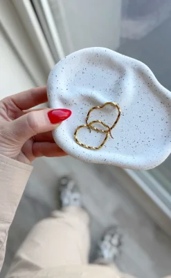 Smykkeli Copenhagen Øreringe - Big Heart - Gold Colour