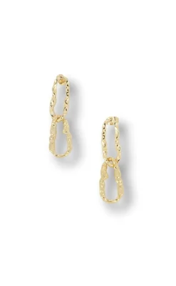 Smykkeli Copenhagen Øreringe - Cairo - Gold Colour Hammered