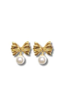 Smykkeli Copenhagen Øreringe - Christina Bow - Gold Colour