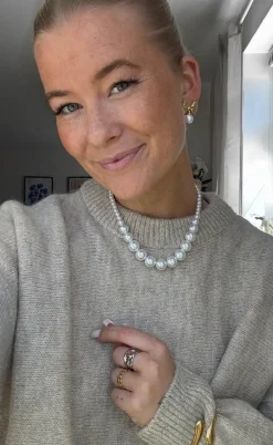 Smykkeli Copenhagen Øreringe - Christina Bow - Gold Colour