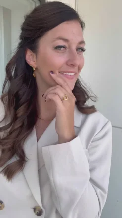 Smykkeli Copenhagen Øreringe - Houston Heart - Gold Colour