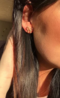 Smykkeli Copenhagen Øreringe - Las Vegas Bow - Gold Colour