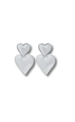 Smykkeli Copenhagen Øreringe - Marseille Heart - Silver Colour