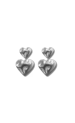 Smykkeli Copenhagen Øreringe - Odessa Heart - Silver Colour