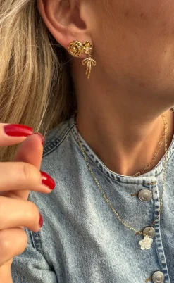 Smykkeli Copenhagen Øreringe - Small Rose - Gold Colour