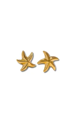 Smykkeli Copenhagen Øreringe - Starfish - Gold Colour