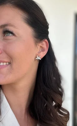 Smykkeli Copenhagen Øreringe - Starfish - Silver Colour