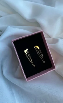 Smykkeli Copenhagen Øreringe - Tirana Moon - Gold Colour