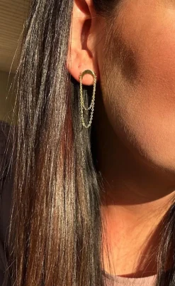 Smykkeli Copenhagen Øreringe - Tirana Moon - Gold Colour