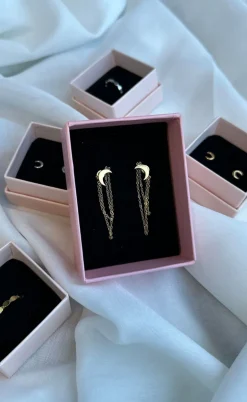 Smykkeli Copenhagen Øreringe - Tirana Moon - Gold Colour