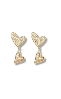 Smykkeli Copenhagen Øreringe - Valencia Heart - Gold Colour