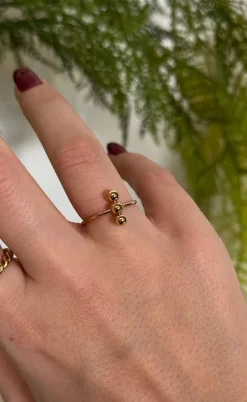 Smykkeli Copenhagen Ring - Safira - Gold Colour