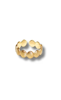 Smykkeli Copenhagen Ring - Shell - Golden