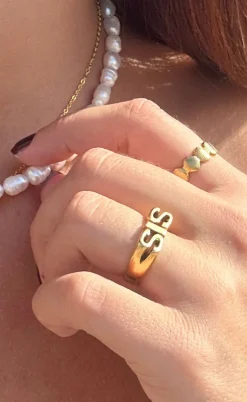 Smykkeli Copenhagen Ring - Shell - Golden