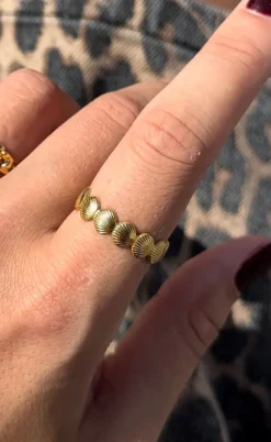 Smykkeli Copenhagen Ring - Shell - Golden