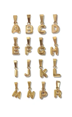 Smykkeli Copenhagen Vedhæng - Chunky Letter - Gold Colour