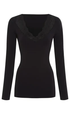 Tim & Simonsen Bluse - Belen V-Lace - Nero