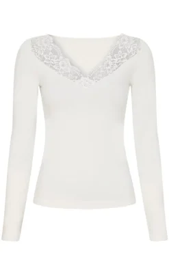 Tim & Simonsen Bluse - Belen V-Lace - Panna