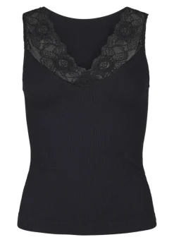 Tim & Simonsen Top - Belen V-Lace - Black (vendbar)