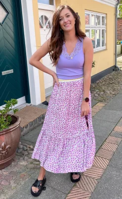 Tim & Simonsen Top - Belen V-Lace - Lavender (vendbar)