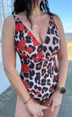 Unica Copenhagen Badedragt - Kathrin - Leo / Red Flowers