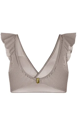 Unica Copenhagen Bikini Overdel / Top - Marianna - Brown Stripes