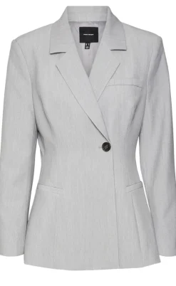 Vero Moda Blazer - Troian Asymmetrical - Oatmeal Melange