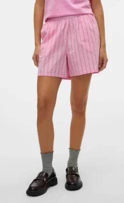 Vero Moda Shorts - Charlotte - Bonbon Fiery red/Cloud Dancer
