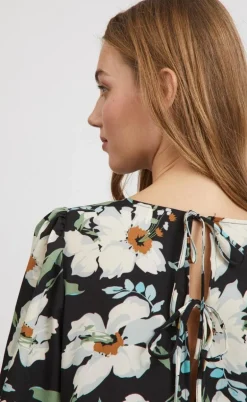 VILA Kjole - Pay - Black w. flowers