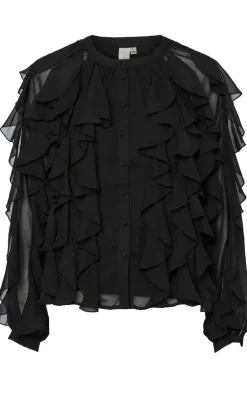 YAS Bluse - Margot Flounce - Black