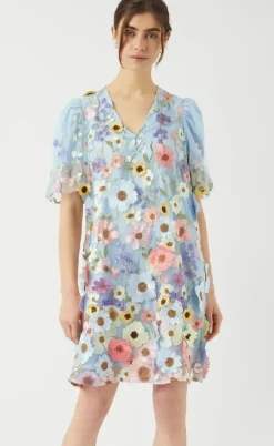 YAS Kjole - Flowering - Halogen Blue