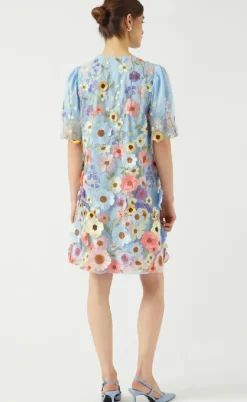 YAS Kjole - Flowering - Halogen Blue