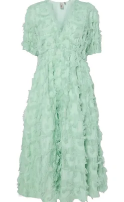 YAS Kjole - Pazylla Midi - Mist Green