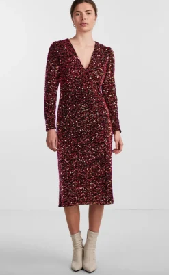 YAS Kjole - Pinko Midi - Black